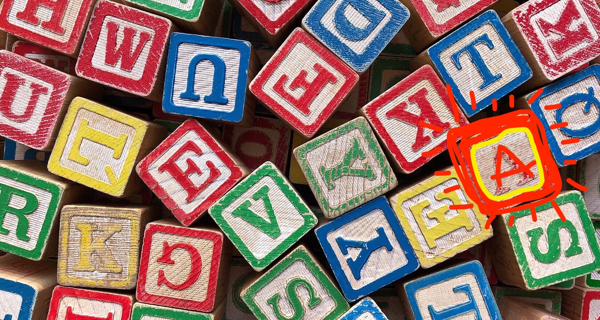 Toy letter blocks