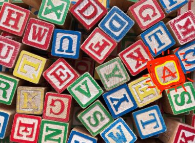 Toy letter blocks