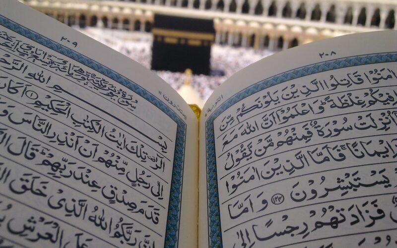 Picture of the Quran, open